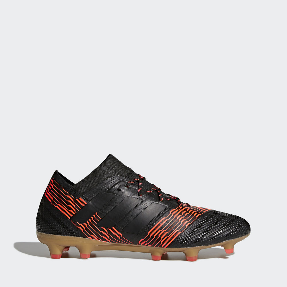 Adidas Nemeziz 17.1 Firm Ground - ποδοσφαιρικα παπουτσια ανδρικα - Μαυρα/Μαυρα/Κοκκινα,Μέγεθος: EU 3